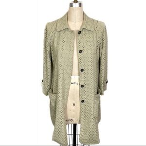 See by Chloe Sage Green Eyelet Topper Button Down Jacket 6